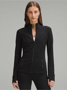 lululemon athletica Black Fitted Zip Bomber Jacket